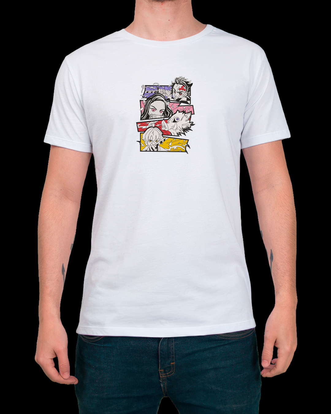 TANJIRO, NEZUKO, INOSUKE Y ZENITSU